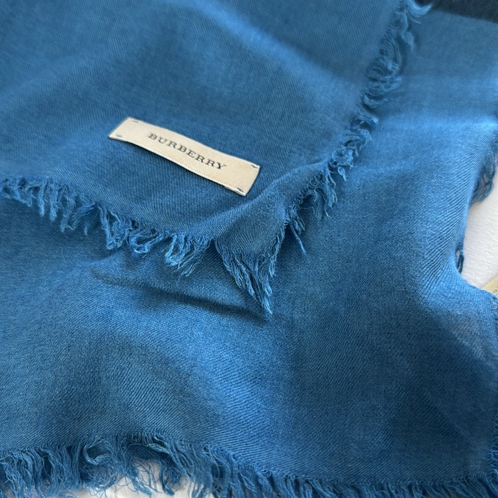 Burberry Blue Plaid Scarf